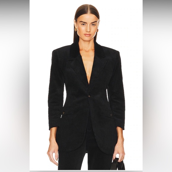 Helsa Jackets & Blazers - Helsa (Elsa Hosk) Corduroy Blazer in Black Size XS Revolve